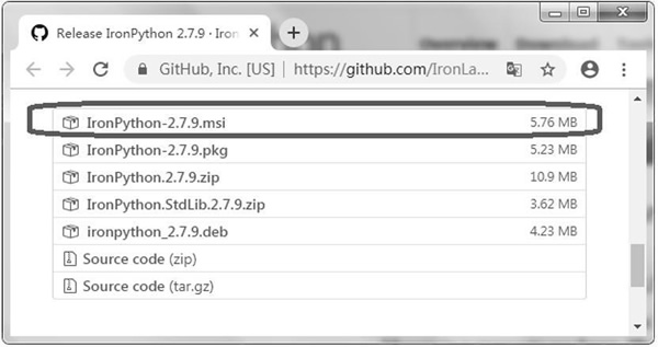 下载IronPython安装包
