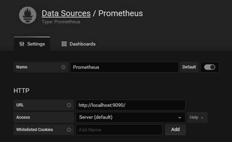 图5　配置 Prometheus 的 URL 地址