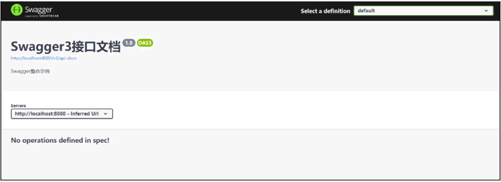 图1　Swagger3的接口文档界面