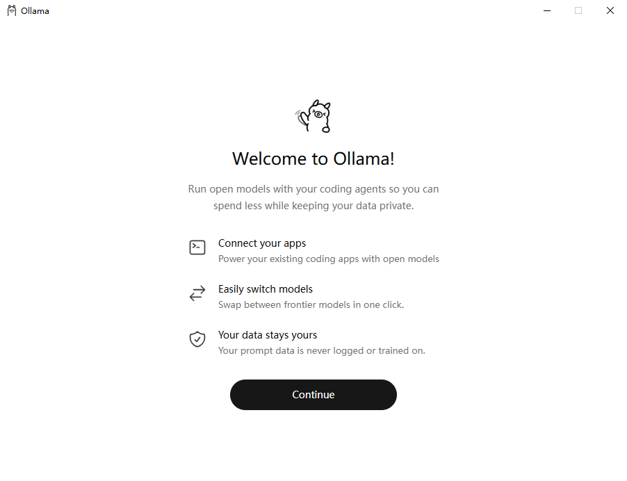 Ollama欢迎页