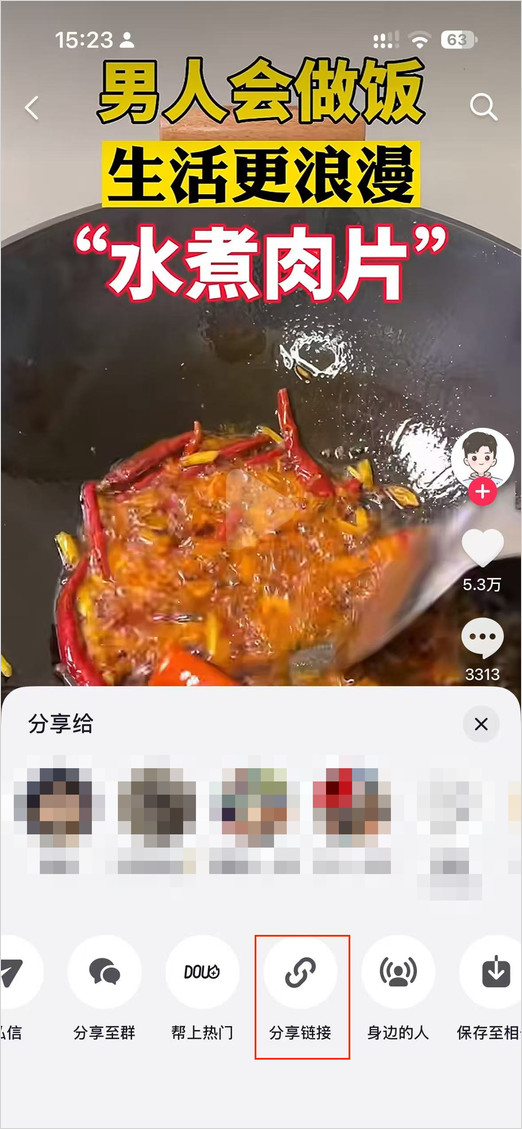 手机端复制视频分享链接,发到电脑。